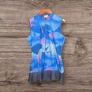 Callaway Royal Blue Abstract Gradient Sleeveless Golf Tennis Dress Size L NWT